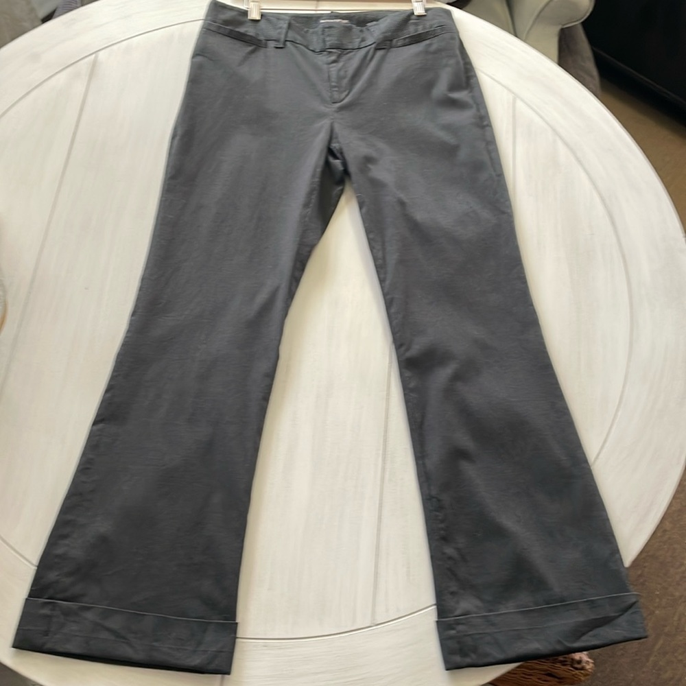 Banana Republic black & gray striped pants size 12 Martin fit, 4 pockets..